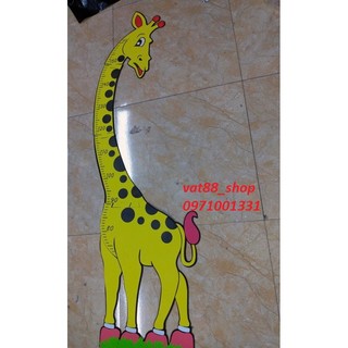Thước đo chiều cao con hươu cao cổ có sẵn keo dán tường