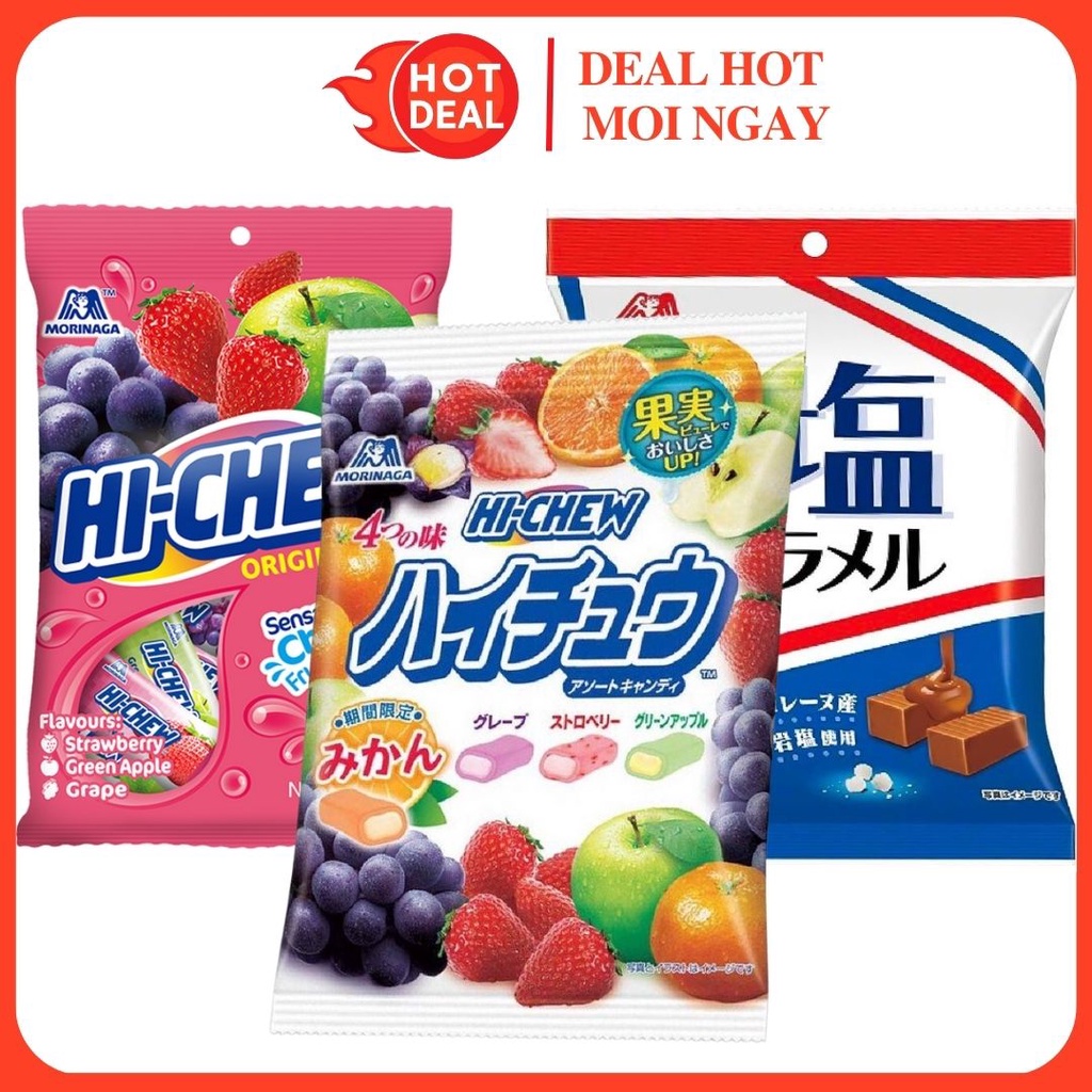 Kẹo Mềm Morinaga Hi-Chew Trái Cây/Hoa Quả/Socola/Soda/Muối Caramel 90G