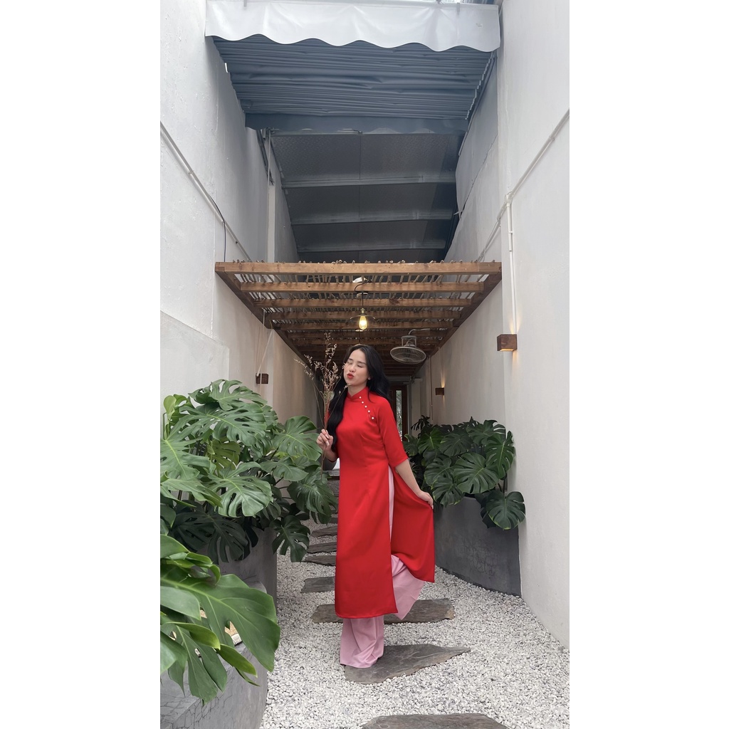 Áo dài cách tân nữ nhiều màu - lụa tây thi trơn