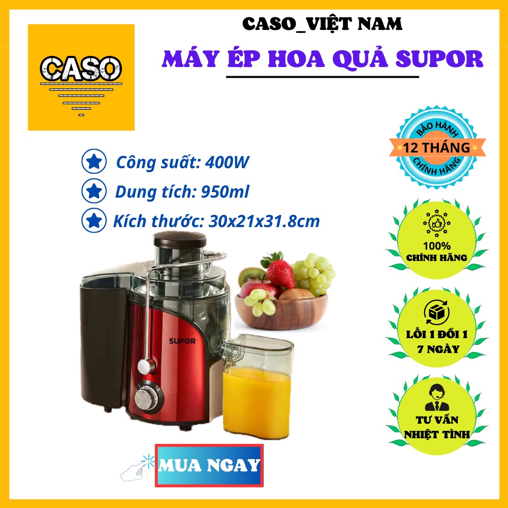 💔 MÁY ÉP HOA QUẢ SUPOR 💔 CÔNG SUẤT 400W 💔 DUNG TÍCH 950ML 💔 BẢO HÀNH CHÍNH HÃNG 12 THÁNG 💔 LỖI 1 ĐỔI 1 TRONG 7 NGÀY 💔