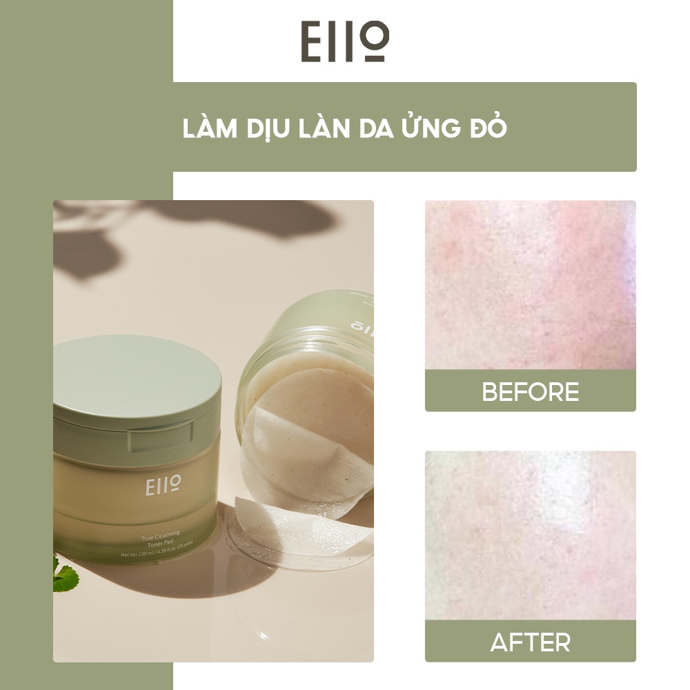 Bông thấm nước hoa hồng EIIO TRUE CICALMING TONER PAD