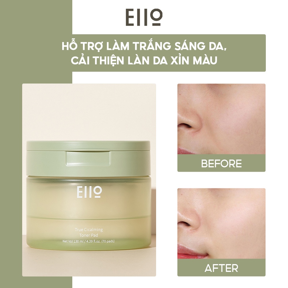 Bông thấm nước hoa hồng EIIO TRUE CICALMING TONER PAD