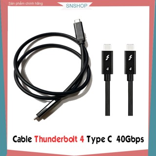 Dây cáp Thunderbolt 4 type C tốc độ 40Gbps dài 80cm dùng để truyền dữ liệu cho latop, dock, hub