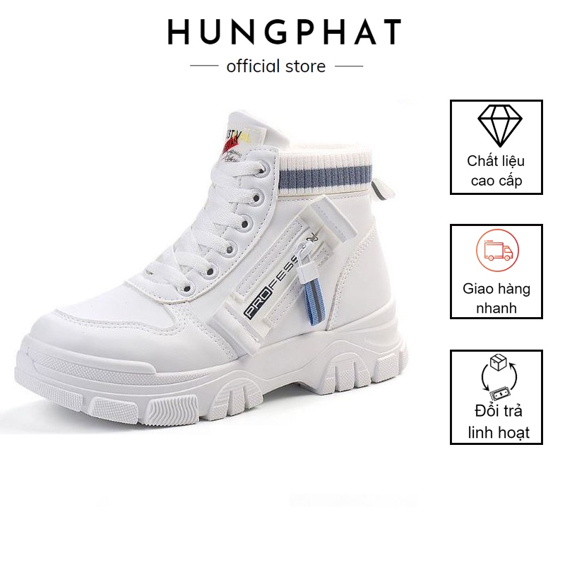 Giày Cao Cổ Nữ Phối Khóa Cá Tính, Hàng Mới Ra Mắt Năm 2023