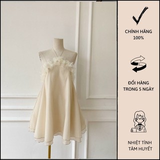 Áo Cổ Yếm Xòe Đính Hoa Xinh Xinh - A0049
