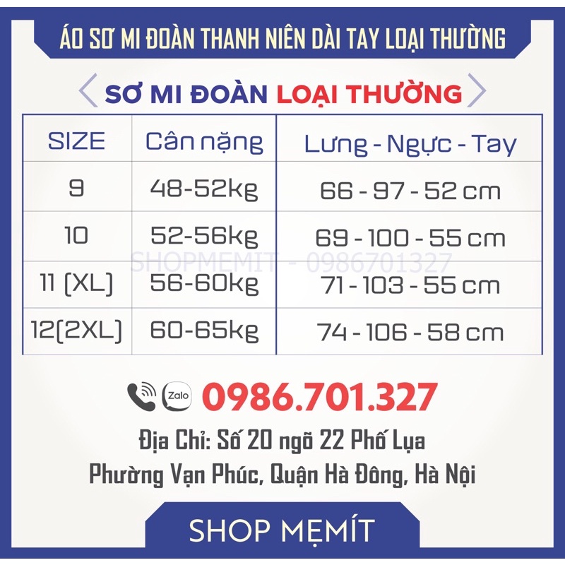 [Mã TOPS06 giảm đến 10k đơn 99k] Áo Sơ Mi Đoàn Thanh Niên Dài Tay Vải Thô Mỏng 1 Túi Giá Rẻ | BigBuy360 - bigbuy360.vn