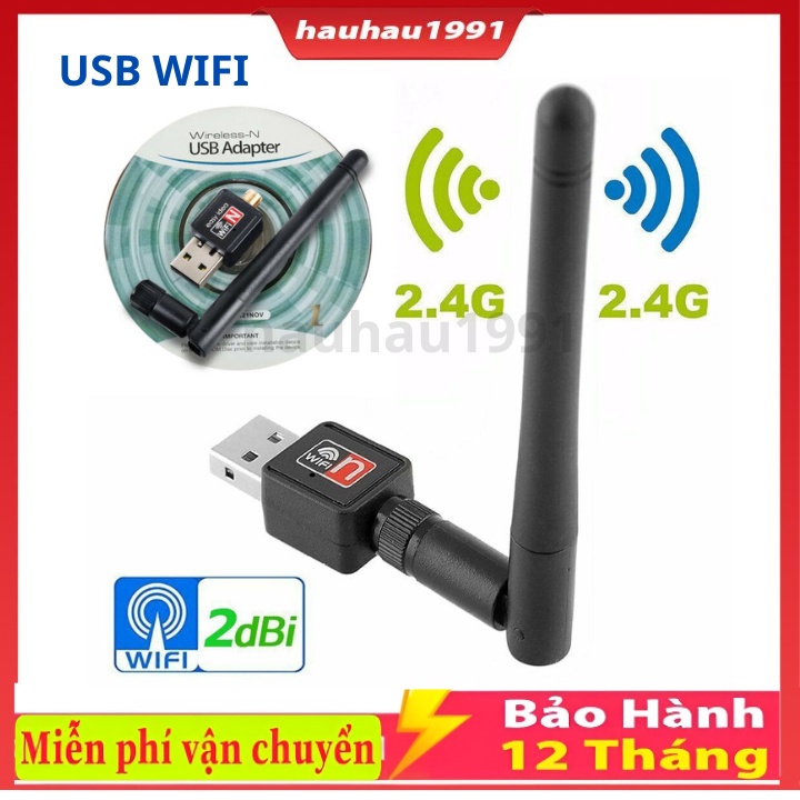 USB Wifi USB thu Wifi Có Anten không dây 5GHz 2.4GHz 150-600 Mbps cho máy tính/laptop, tiện dụng, khoẻ,bảo hành 12 tháng