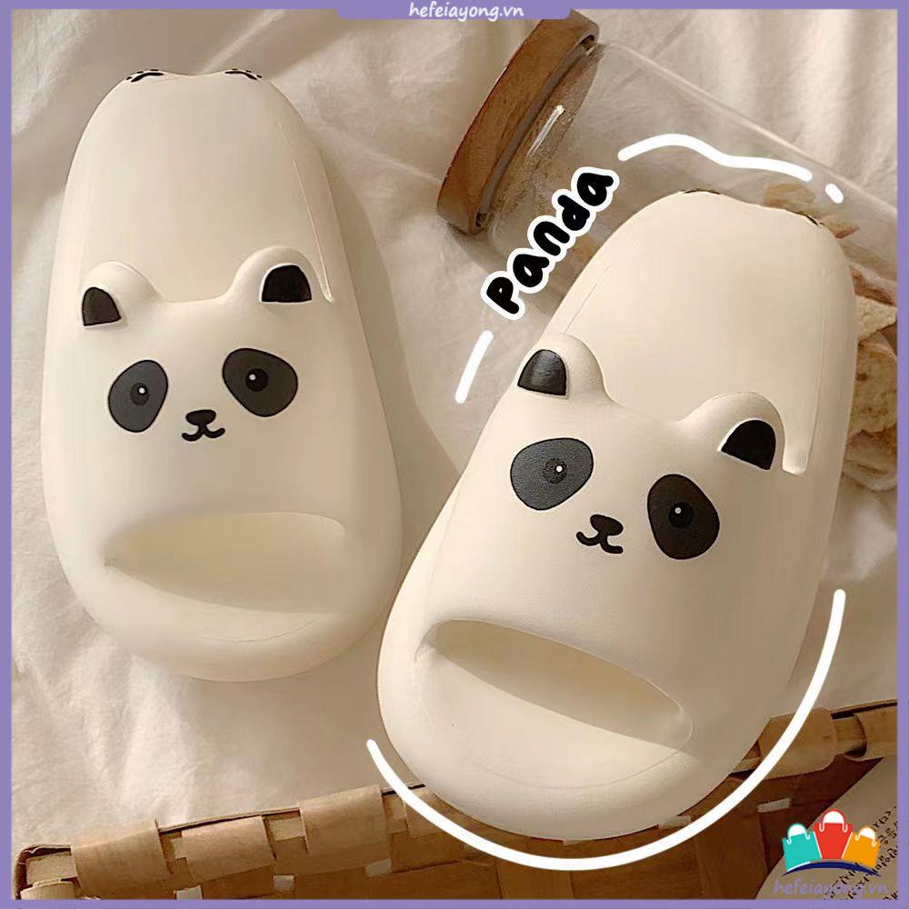 Dép sandal đế dày gấu trúc đáng yêu ins đế mềm