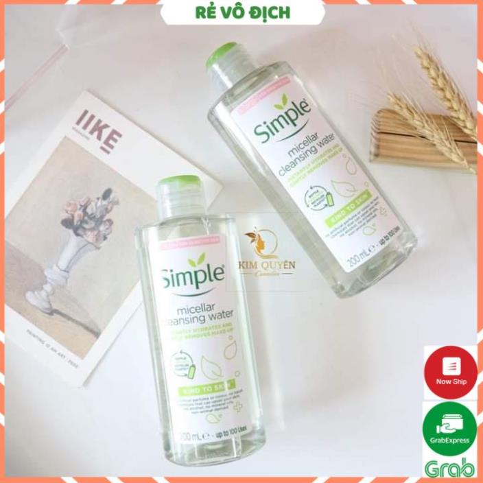 [Mã Cosbauxanh Giảm 8% Đơn 200K] Tẩy Trang Simple Dịu Nhẹ - Làm Sạch Sâu ( Hàng Công Ty Chính Hãng)