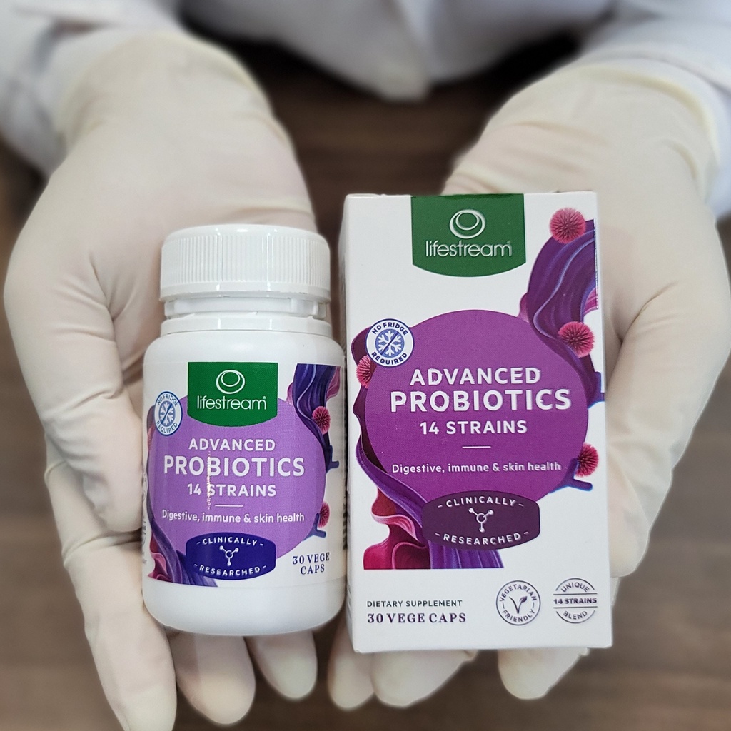 Men vi sinh 14 chủng công nghệ bọc hỗ trợ nấm ngứa vùng kín, đẹp da, giảm chàm Lifestream Advanced Probiotics Dr Chubby