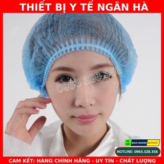 Mũ chùm đầu y tế, nón còn sâu chùm đầu, mũ y tế, chất liệu giầy dặn dùng cho y tế , spa - soleil care