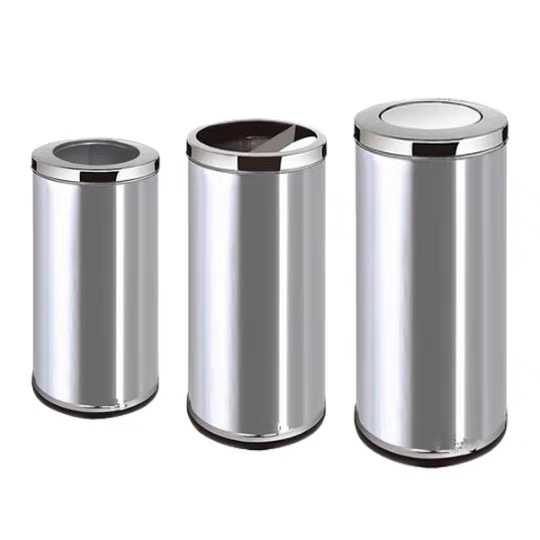 Thùng rác nắp lật 20L Thùng rác inox trong nhà cao cấp Indoor Trasbin VHP