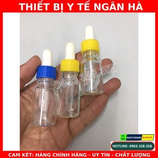 Lọ thủy tinh, lọ chiết có đầu hút dùng trong spa, y tế, chiết dung dịch 10ml