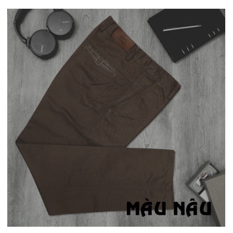 Quần Kaki Nam Ống Suông Vải In Cao Cấp - KaKi Trung Niên