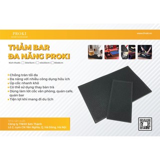 Thảm úp ly cao su giúp ly mau khô PROKI cao cấp nhỏ gọn dễ dàng mang đi, chống trơn trượt