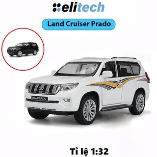 Xe mô hình tĩnh Toyota Landcuiser PRADO bằng sắt tỉ lệ 1:32 Xe chạy cót có âm thanh và đèn