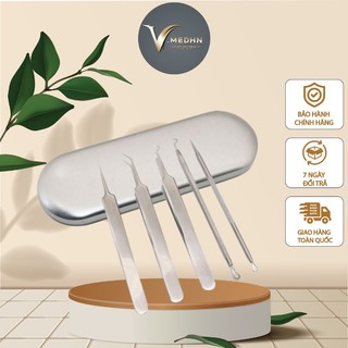 Bộ Nặn Mụn 5 Món Inox 304 Không Rỉ Chính Hãng
