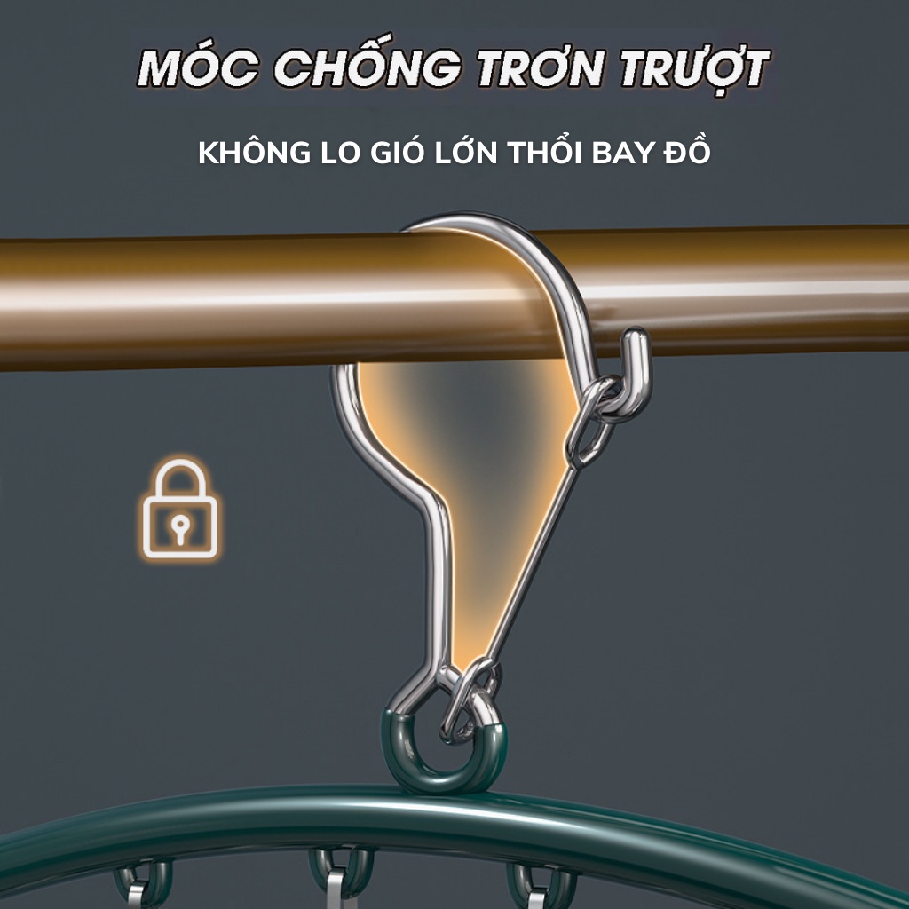 Móc Phơi Tất Đa Năng 10 Kẹp - Móc Treo Tiết Kiệm Diện Tích Phơi Đồ