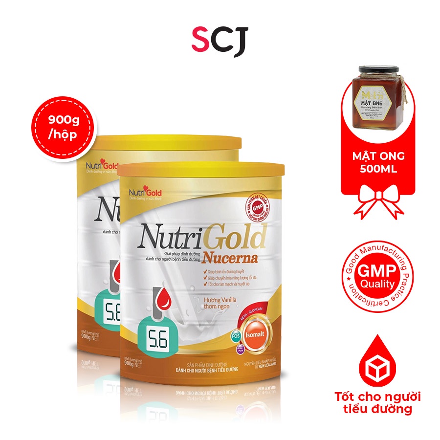 Sữa Tiểu Đường Nutrigold (900gr) | Quà Tặng: Mua 2 Hộp Tặng 1 Lọ Mật Ong Rừng Điện Biên (500ml/Lọ)