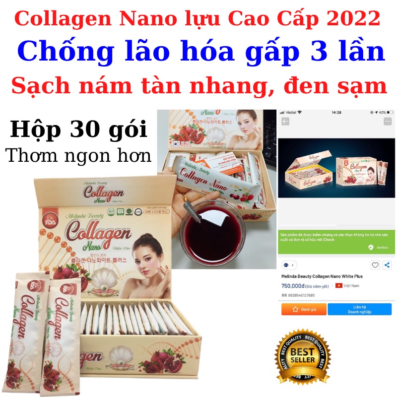 Bột Collagen Uống Lựu Đỏ Korea Bio Cell Hàn Quốc Chính Hãng 30 Gói Vitamin C