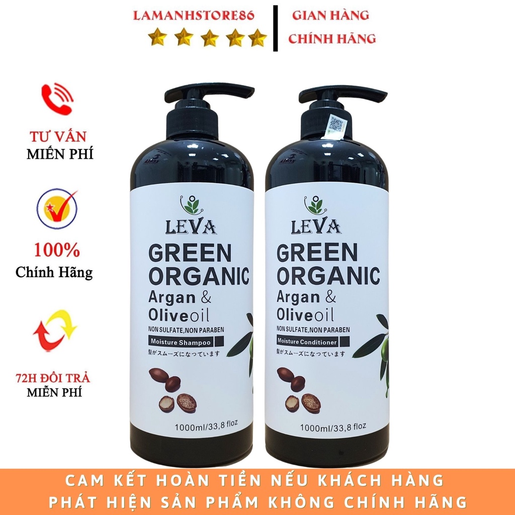 Dầu gội GREEN ORGANIC phục hồi tóc hư tổn khô sơ kiềm dầu sạch gàu, hương thơm nước hoa Size: 500ml - 1000ml chính hãng