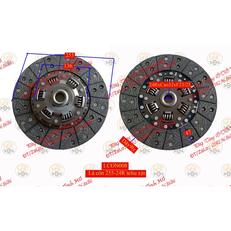 lá côn 255-24R teliu xịn