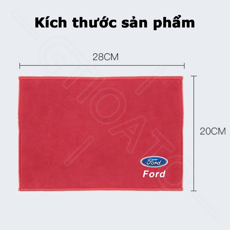 GTIOATO Khăn Lau Xe Ô Tô Microfiber Khăn Rửa Xe Dày Siêu Thấm Hút KhăN Lau Oto ChuyêN DụNg Phụ KiệN Ô Tô Cho Ford Ranger Focus Everest Transit Fiesta Ecosport Mustang Raptor Explorer Bronco Mondeo Tourneo Expedition Wildtrak Territory