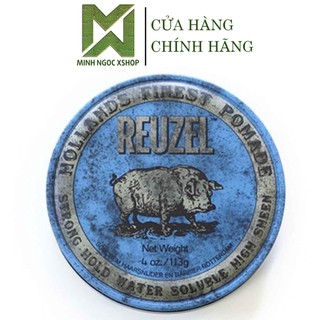 Sáp vuốt tóc gốc nước giữ nếp cao, độ bóng cao Reuzel Blue Pomade 35G chính hãng