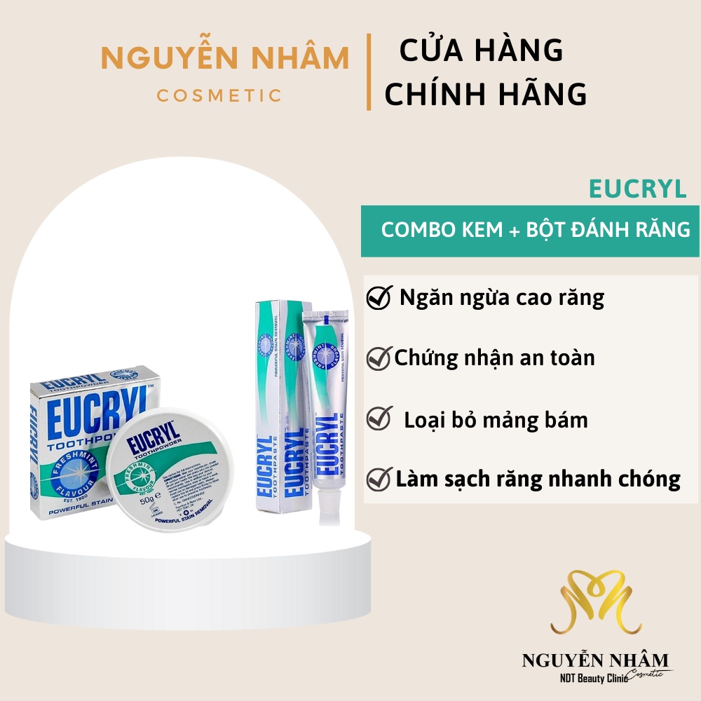 Kem đánh răng - Bột  tẩy trắng răng Eucryl của Anh