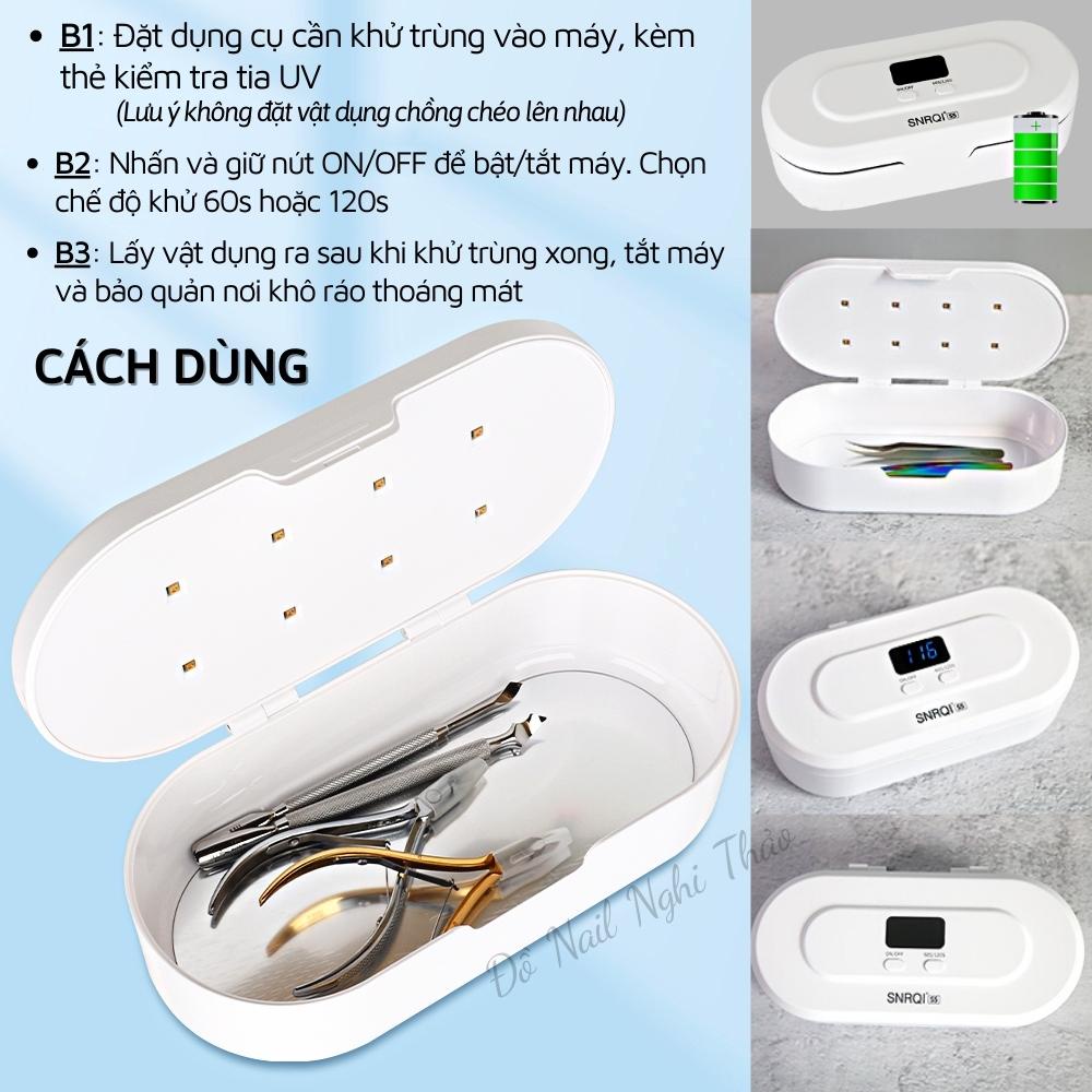 Máy khử trùng nail SNRQI S5 tia uv tích điện 8W NGHI THẢO