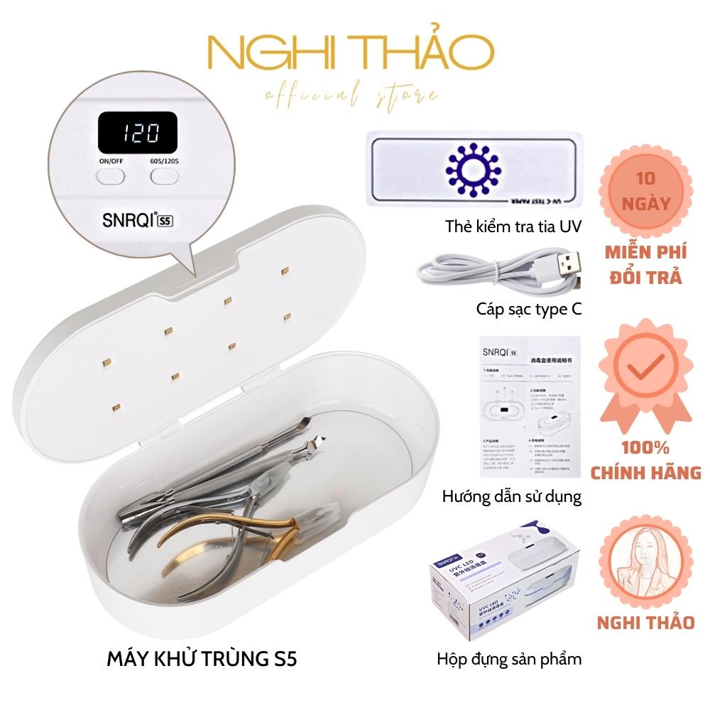 Máy khử trùng nail SNRQI S5 tia uv tích điện 8W NGHI THẢO