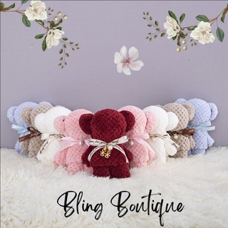Khăn hình gấu xinh đa năng - đẹp xuất thần-Kèm hộp quà tặng lưu niệm-Bling Boutique