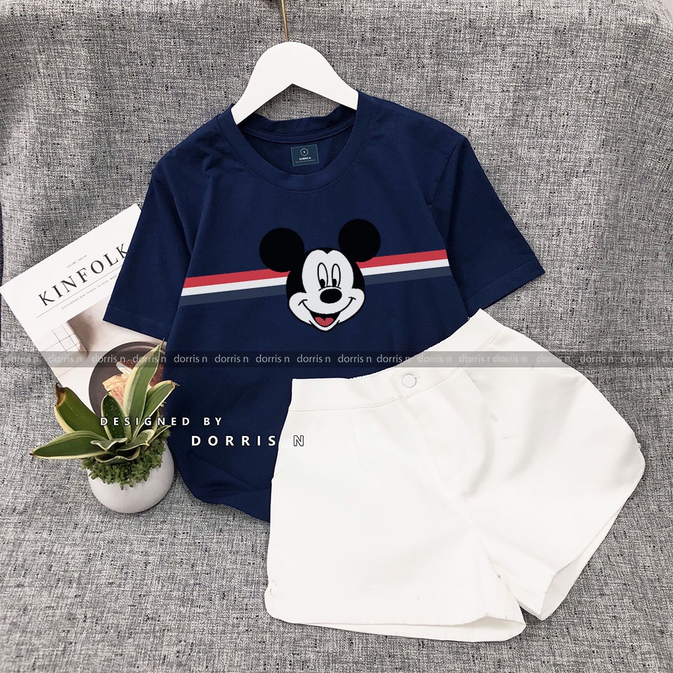 Áo phông thiết kế MICKEY 3 VIỀN trẻ trung hiện đại năng động DORRIS N