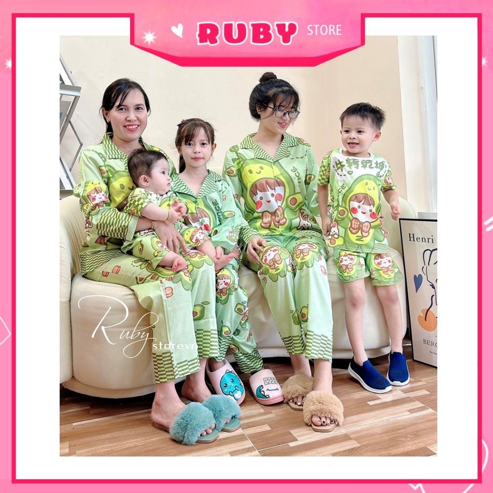 Đồ bộ lụa xước cao cấp cho bé Bộ pijama QUẦN DÀI cho bé chất lụa xước