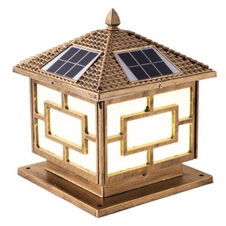 Đèn trụ cổng năng lượng mặt trời 25x25, đèn sân vườn, đèn trang trí trụ cổng