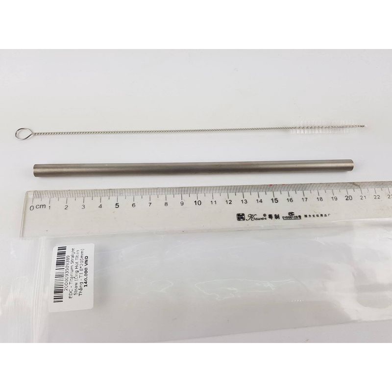 EDC - Titanium Straight Straw (Ống Hút Titan Thẳng - T1 8*205mm)