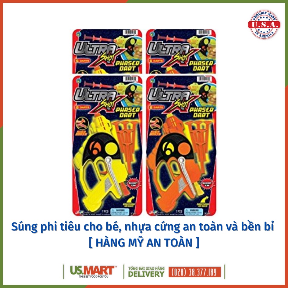 Súng phi tiêu cho bé, nhựa cứng an toàn và bền bỉ [ HÀNG MỸ AN TOÀN ]