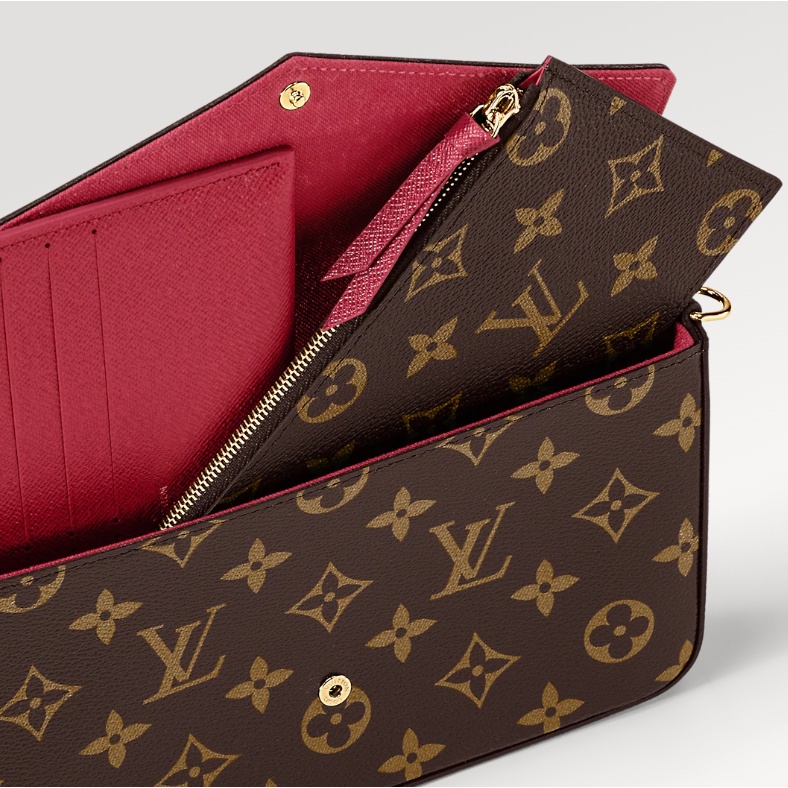 🎊Louis Vuitton / Pochette Félicie túi dây xích ba trong một dành cho nữ / chính hãng 100%