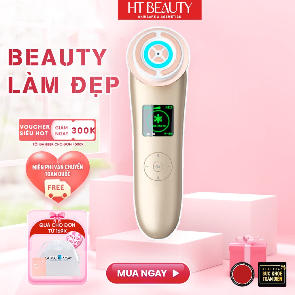 Máy Đẩy Dưỡng Chất Nâng cơ Trẻ Hóa Da 9 in 1 Thông Minh Nanotime F81E HTBeauty giúp hấp thu dưỡng chất nhanh, trẻ hóa