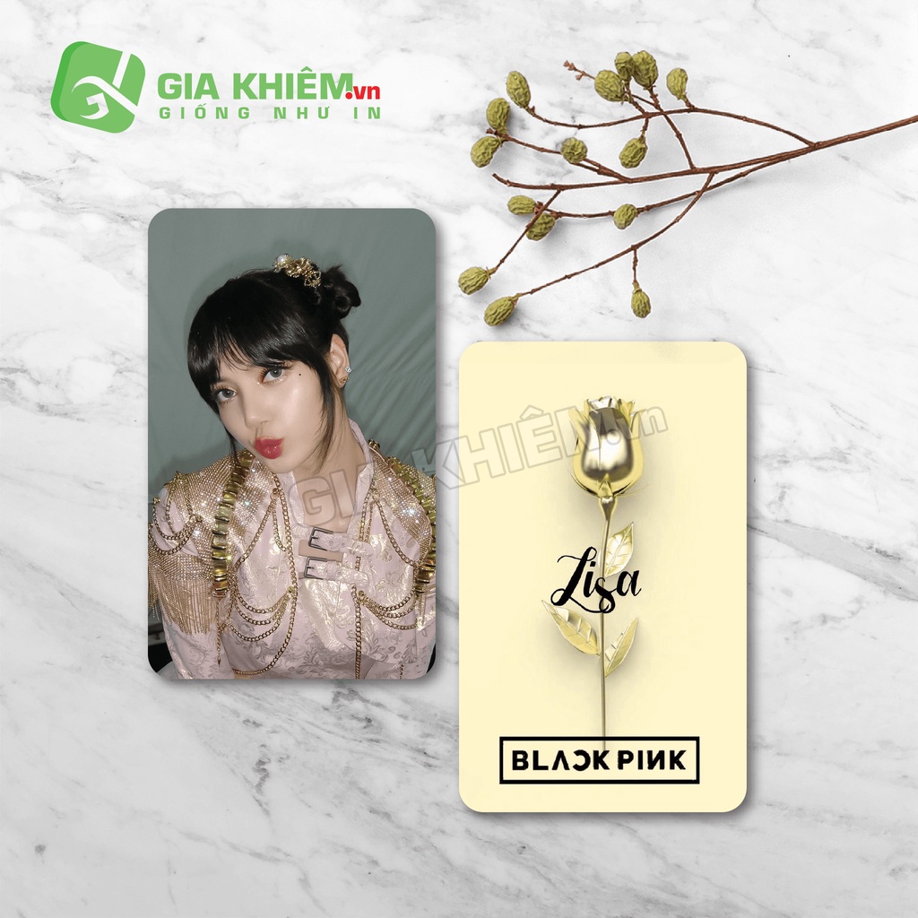 Card bo góc giấy BLACKPINK  size 9x5.5