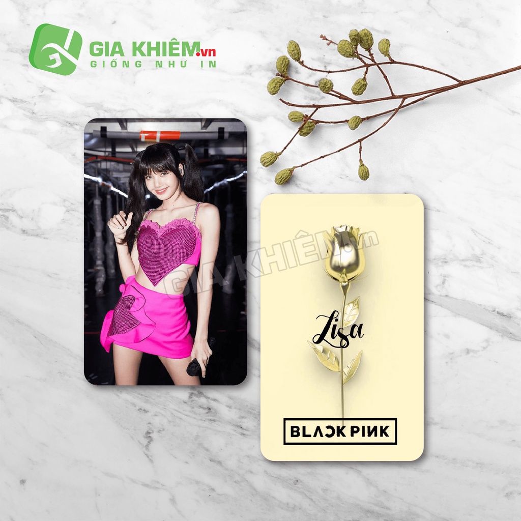 Card bo góc giấy BLACKPINK  size 9x5.5