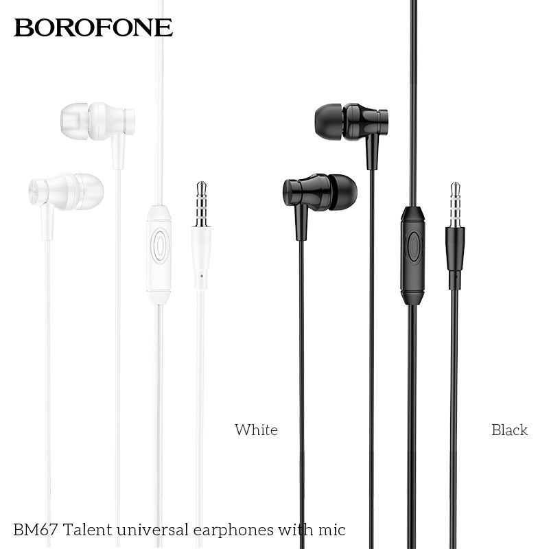 Tai Nghe Có Dây Borofone BM67 Chính Hãng, Tai Nghe Nhét Tai Có Mic Bảo Hành 12 Tháng