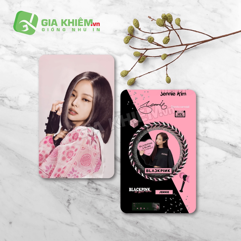 Card bo góc giấy BLACKPINK  size 9x5.5