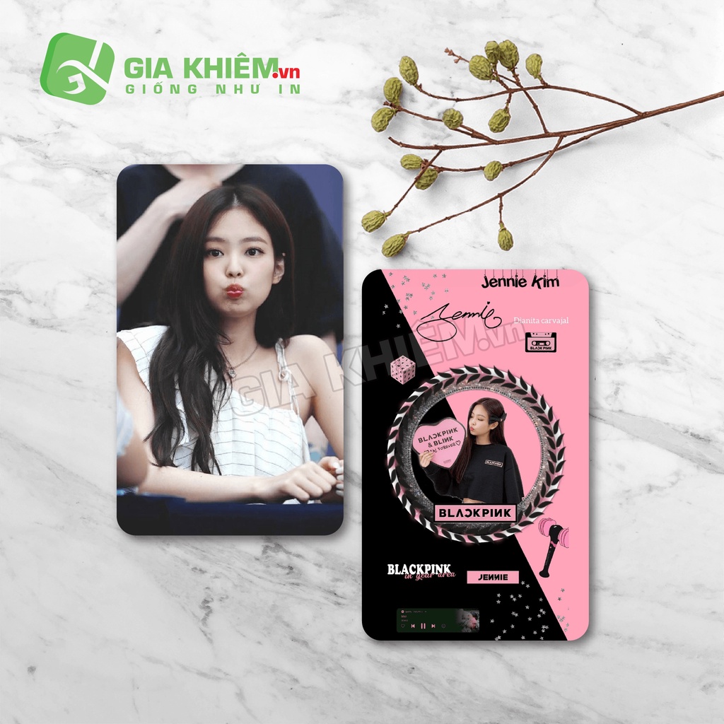 Card bo góc giấy BLACKPINK  size 9x5.5