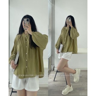 Áo sơ mi cổ tàu tay bồng siêu hót - 247store.vn - AocotautaybongA3255