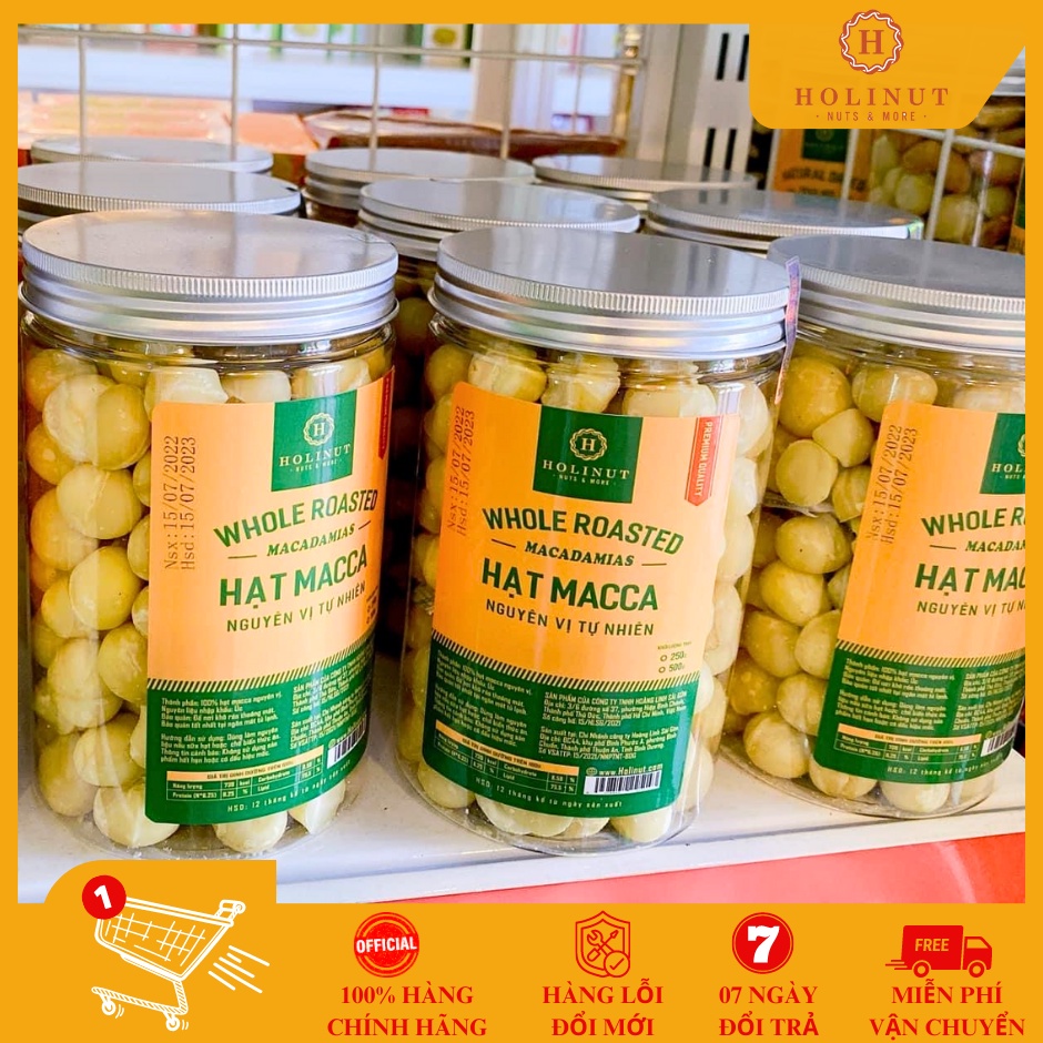 Hạt Mắc Ca Úc tách vỏ HOLINUT, nhập khẩu Úc, đóng gói 500gr