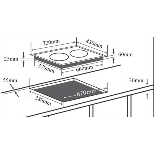 BẾP TỪ ĐÔI CHEF'S EH-DIH2000A