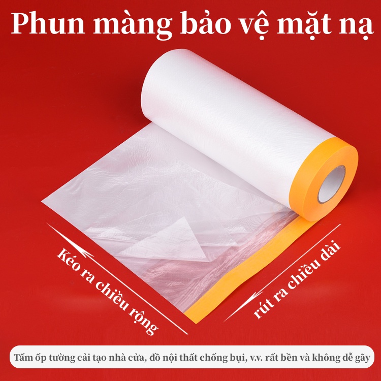 Màng che bụi đa năng,  che chắn sơn,  đồ nội thất chống bụi，Có một đầu dán dính，nhiều kích cỡ