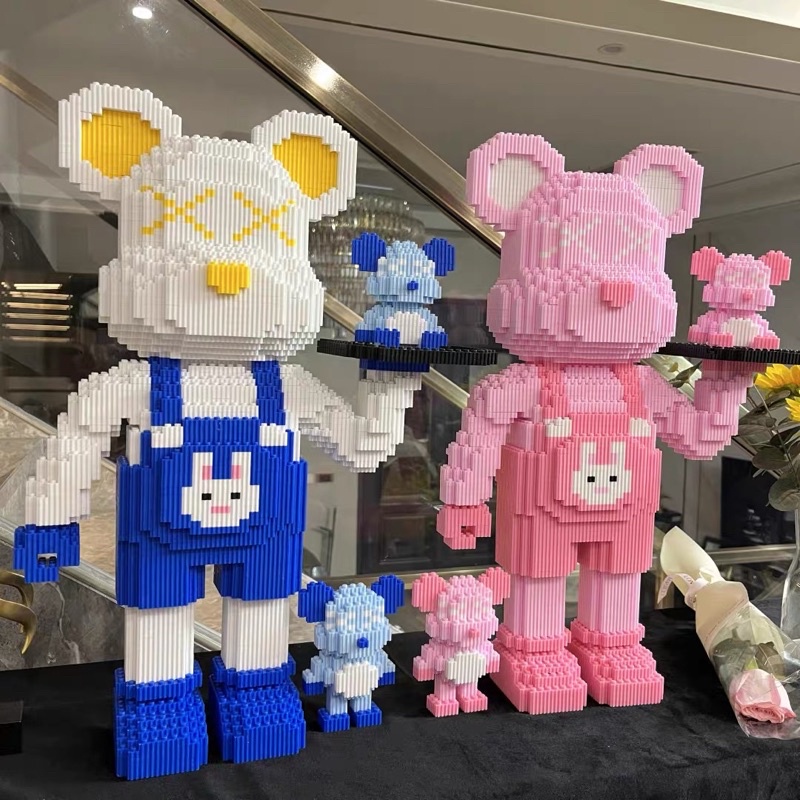 Đồ chơi lắp ráp gấu bearbirck dễ thương, Lắp ghép mô hình nhân vật bearbick 55-90cm Bộ Đồ Chơi Xếp Hình Hình Chú Gấu Độc Đáo