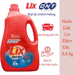 Nước giặt lix đậm đặc 3,6kg - phân phối chính hãng
